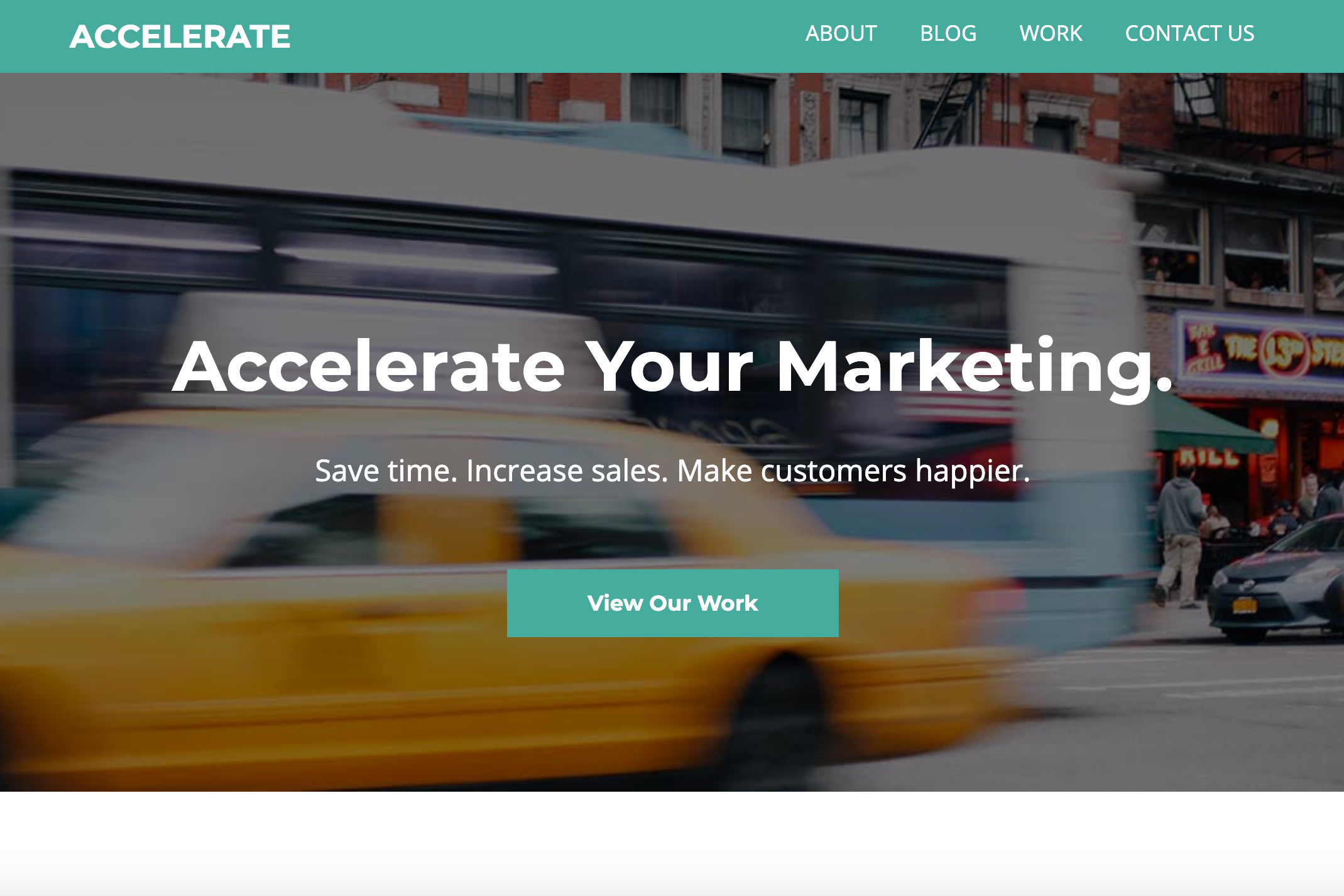 Accelerate Marketing Website Screenshot